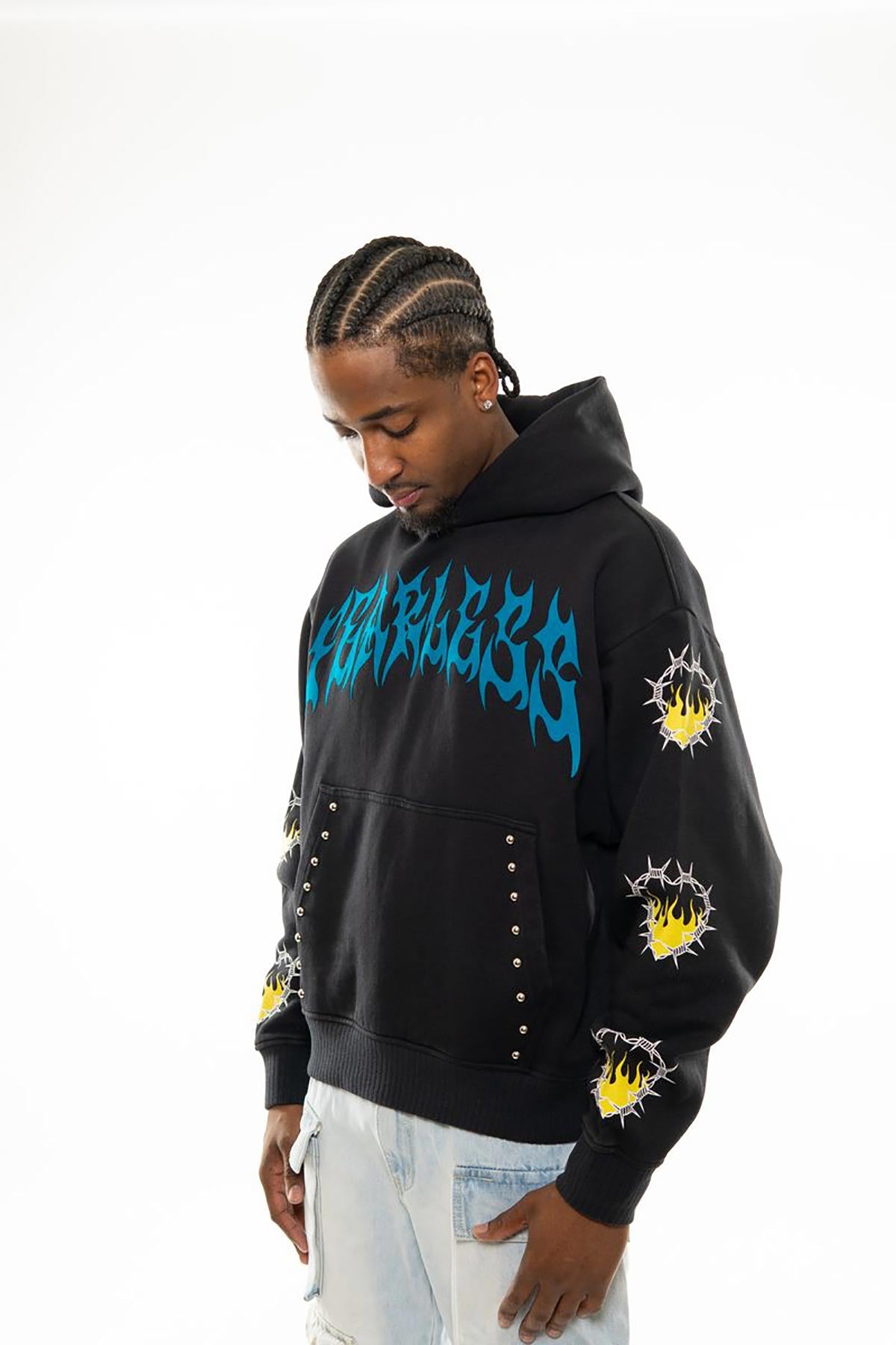 Fearless oversized pull-over hoodie Black by Chosen - 2