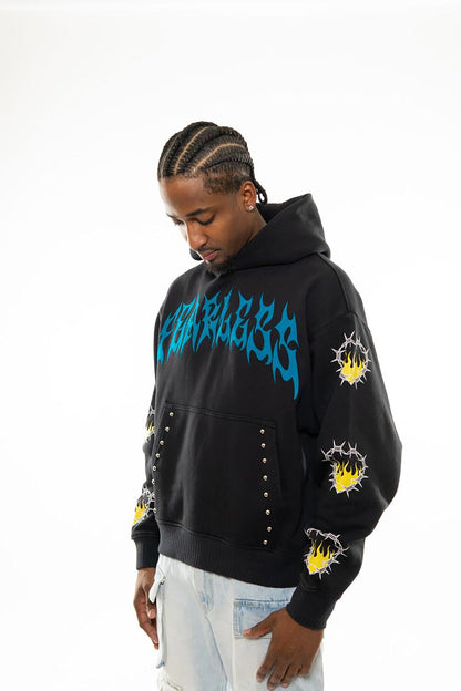 Fearless oversized pull-over hoodie Black by Chosen - 2