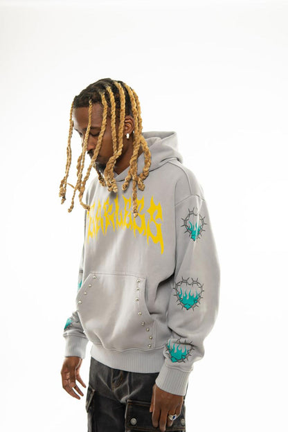 Fearless oversized pull-over hoodie Grey by Chosen - 2