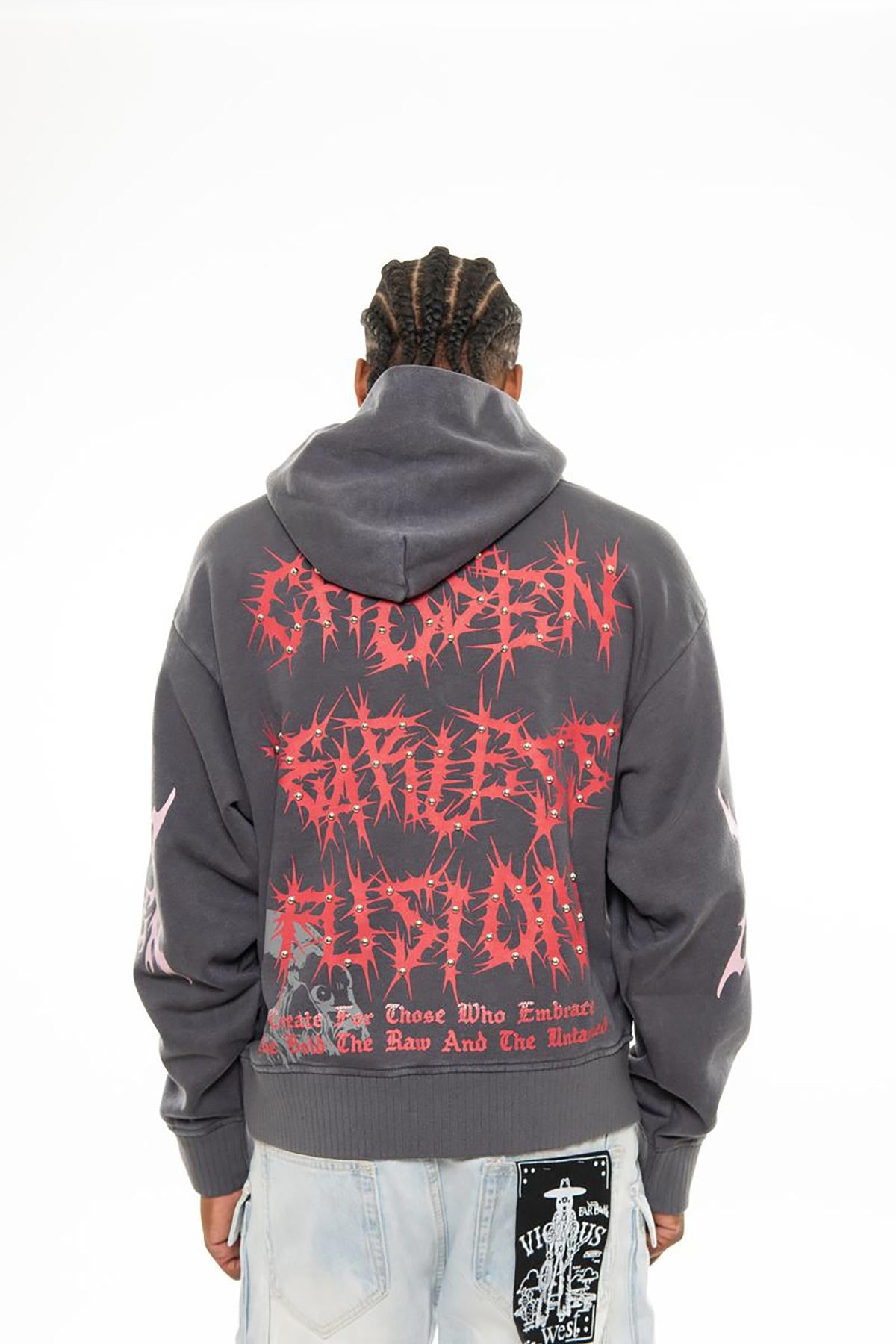The one oversized pull-over hoodie Iron by Chosen - 4