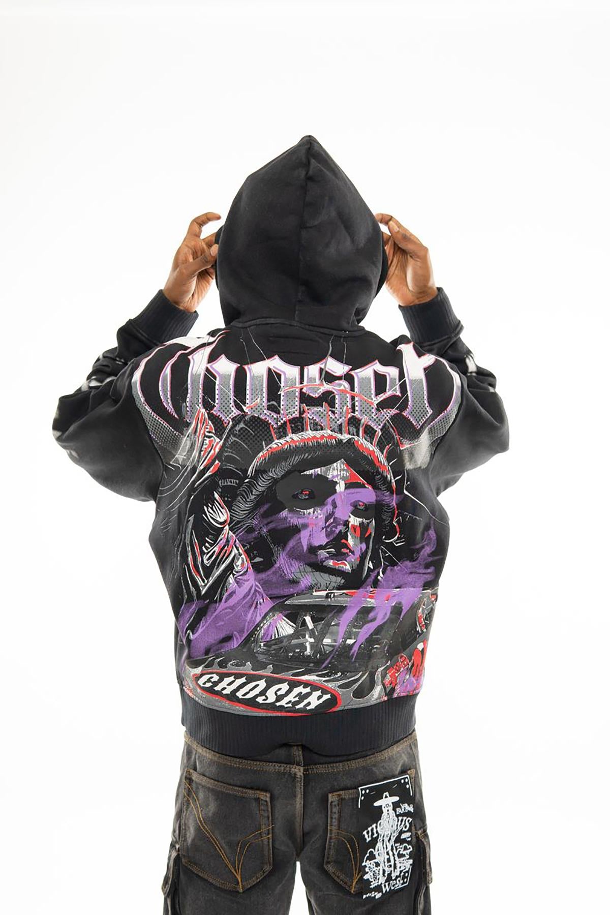 Liberty oversized pull-over hoodie Black by Chosen - 5