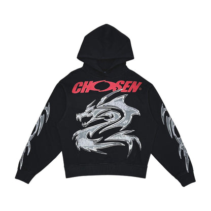 Chosen records oversized pull-over hoodie Black by Chosen - 1