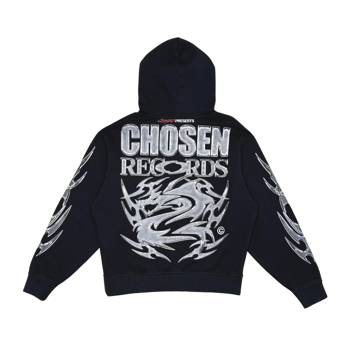 Chosen records oversized pull-over hoodie Black by Chosen - 2