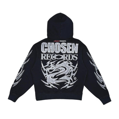 Chosen records oversized pull-over hoodie Black by Chosen - 2