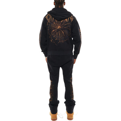 Spider oversized full zip hoodie set