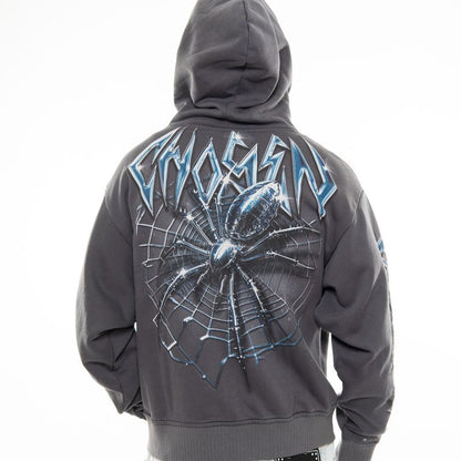 Spider oversized full zip hoodie