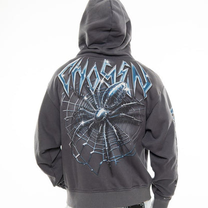 Spider oversized full zip hoodie