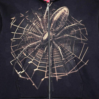 Spider oversized full zip hoodie set Black by Chosen - 2