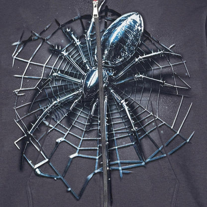 Spider oversized full zip hoodie set Iron by Chosen - 3