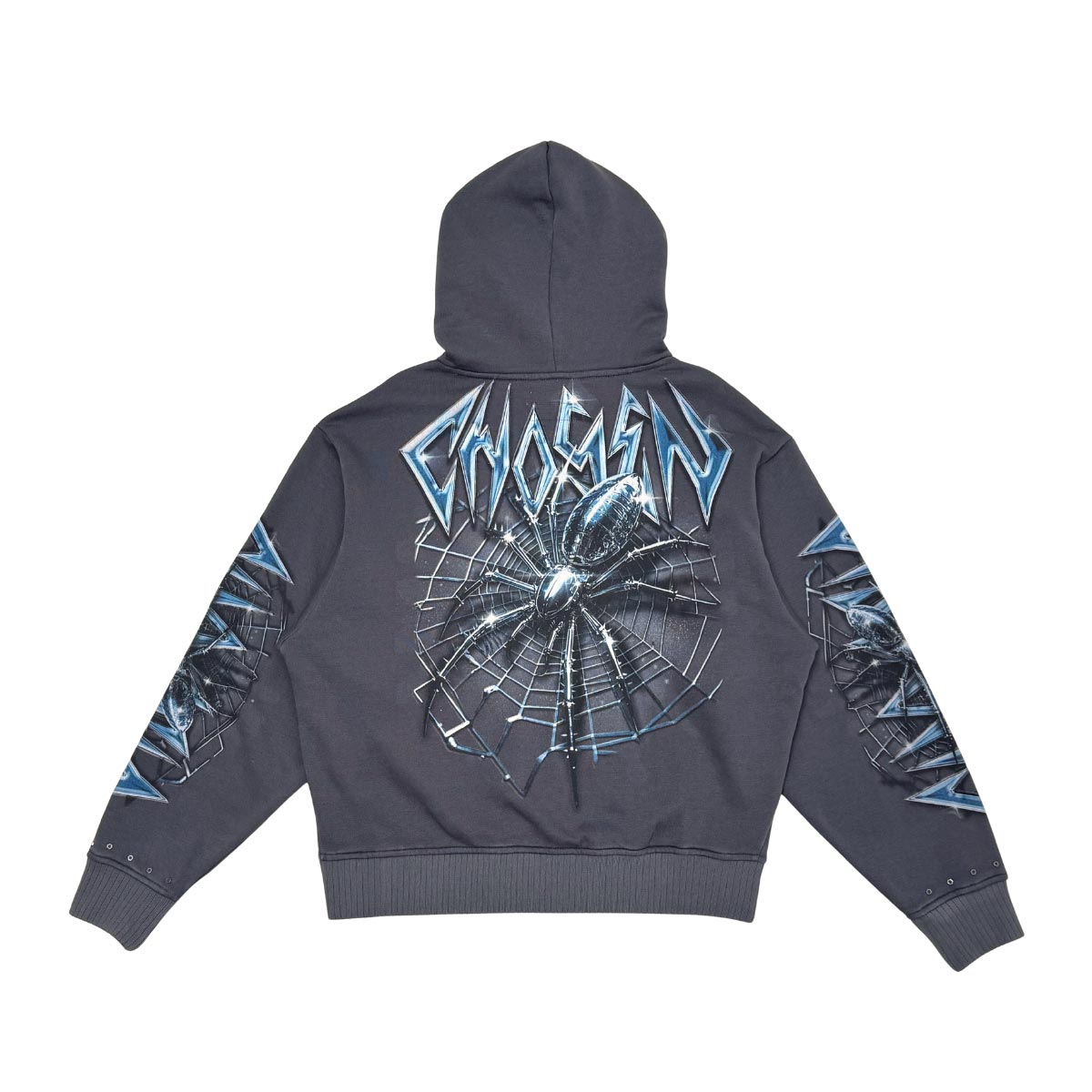 Spider oversized full zip hoodie set Iron by Chosen - 4