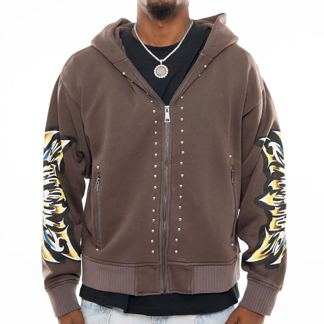 Chosen studios oversized full zip hoodie Chocolate by Chosen - 1