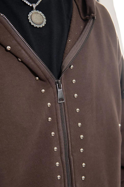 Chosen studios oversized full zip hoodie Chocolate by Chosen - 5