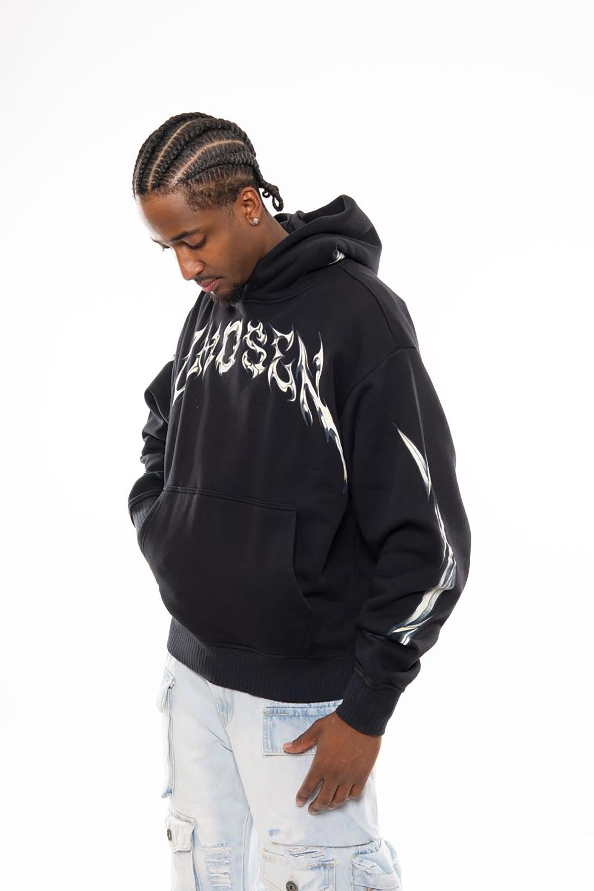 Eagle oversized pull-over hoodie Black by Chosen - 3