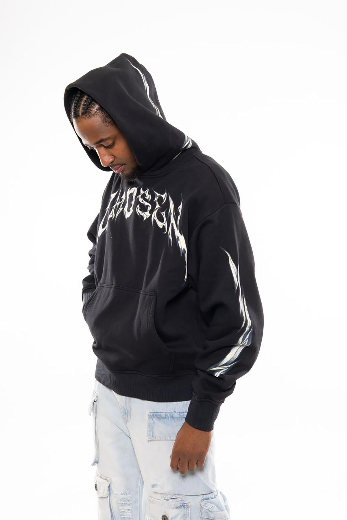 Eagle oversized pull-over hoodie Black by Chosen - 5