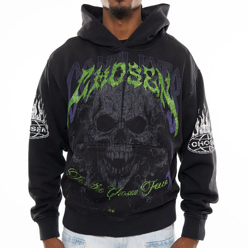 Conflicts oversized pull-over hoodie Black by Chosen - 1