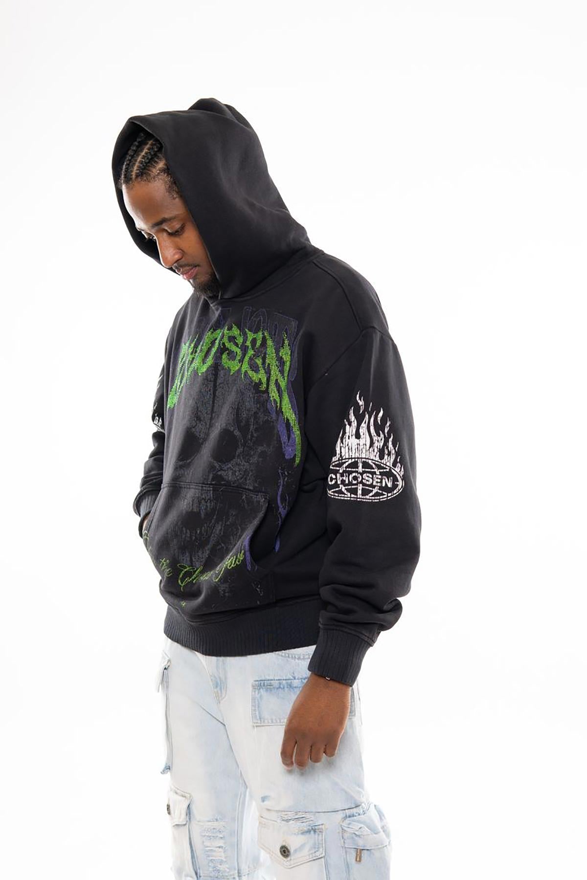 Conflicts oversized pull-over hoodie