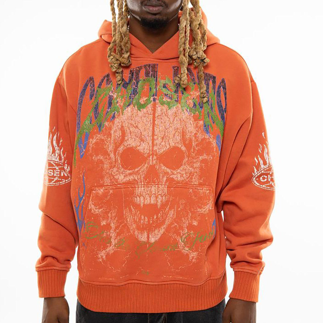 Conflicts oversized pull-over hoodie Burnt Orange by Chosen - 1