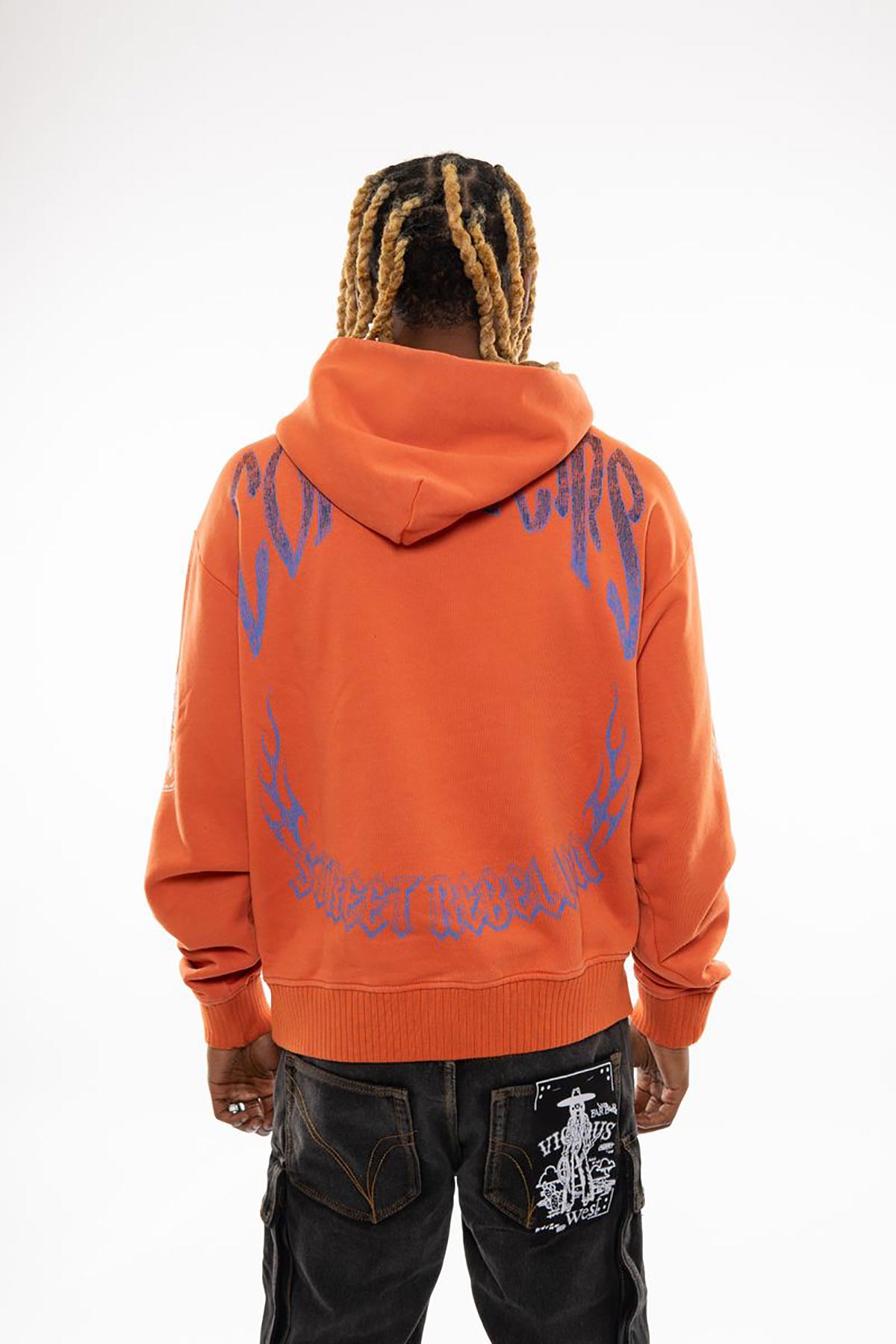 Conflicts oversized pull-over hoodie Burnt Orange by Chosen - 4