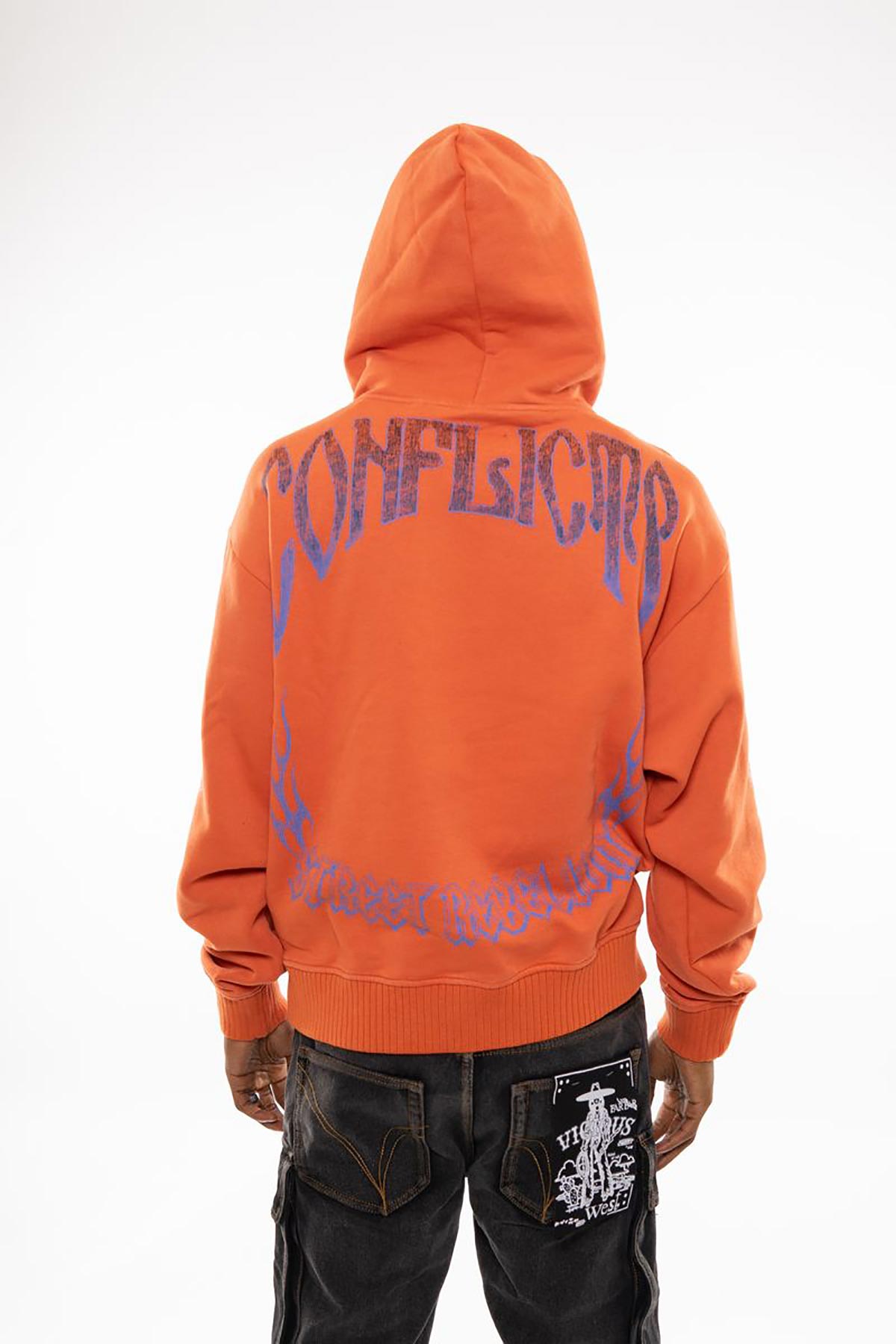 Conflicts oversized pull-over hoodie Burnt Orange by Chosen - 5