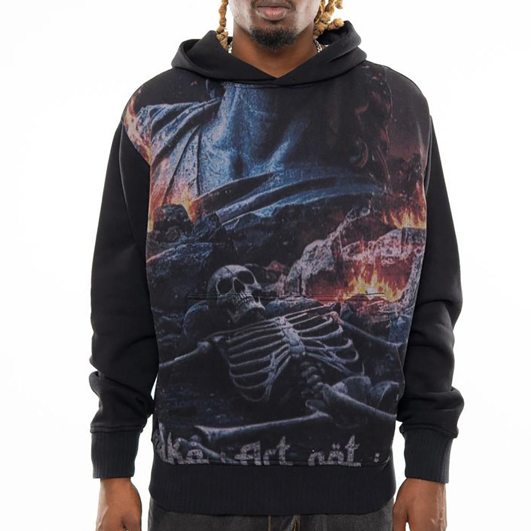 Peace oversized pull-over hoodie Black by Chosen - 1