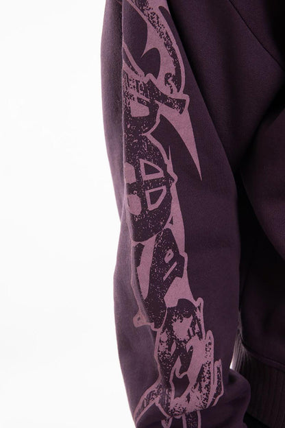 Scorpion oversized full zip hoodie Plum by Chosen - 5