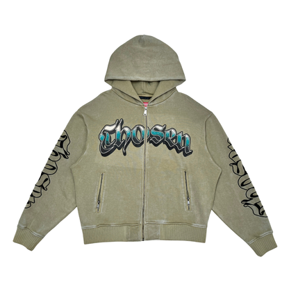 Anarchy oversized full zip hoodie