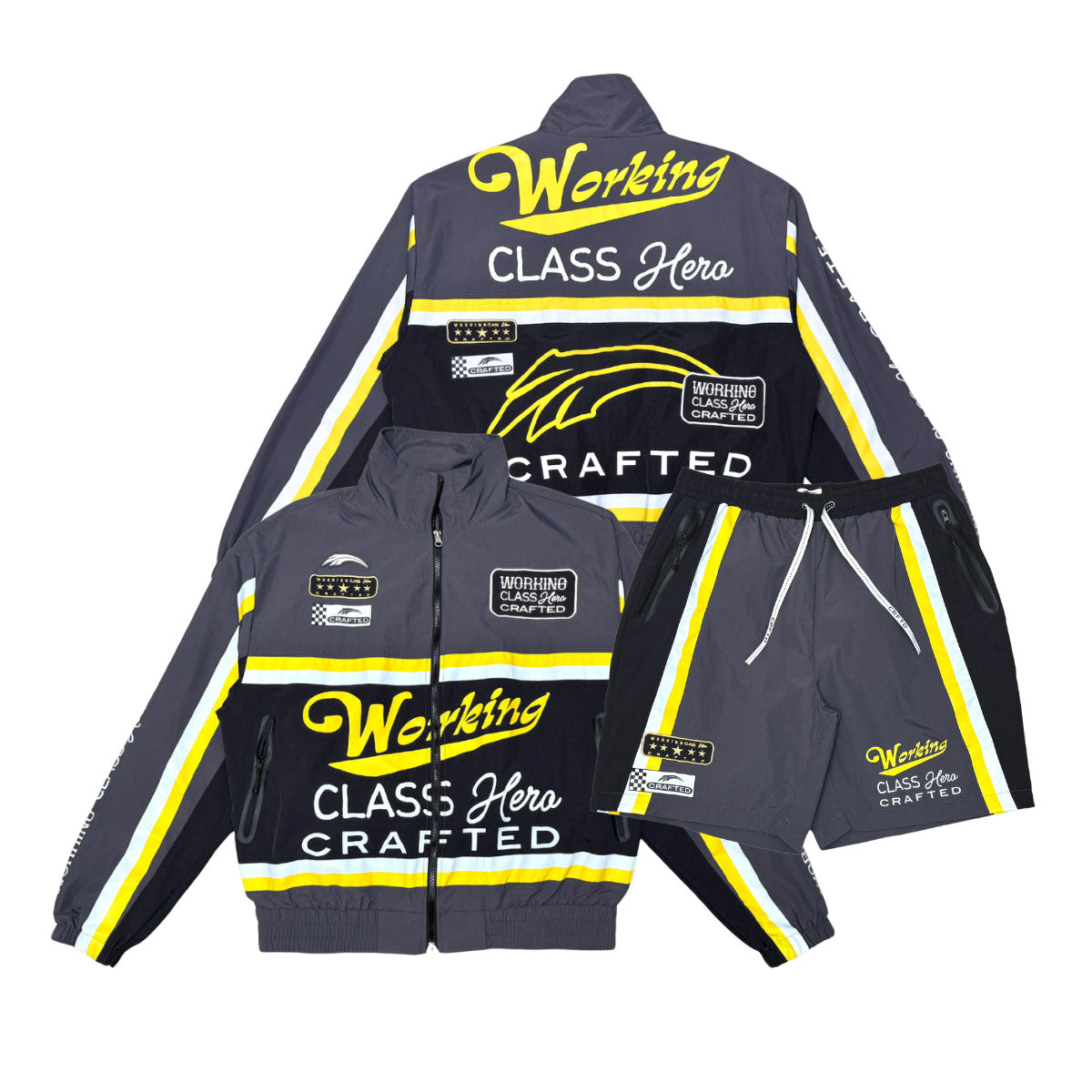 Working Class Nylon Short Set Charcoal by Crafted - 1