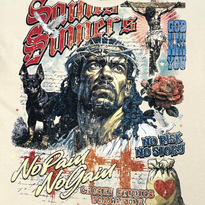 No Pain No Gain Vintage Jesus Graphic Tee