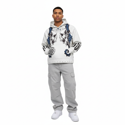 Sea horses pull over hoodie