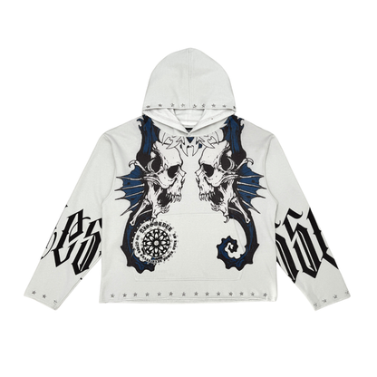Sea horses pull over hoodie