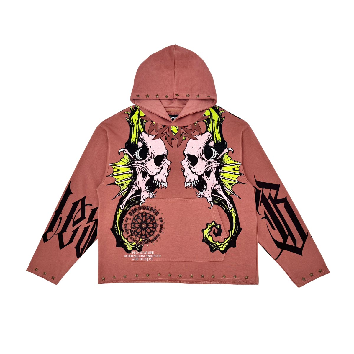 Sea horses pull over hoodie Pink by Dissorder - 1