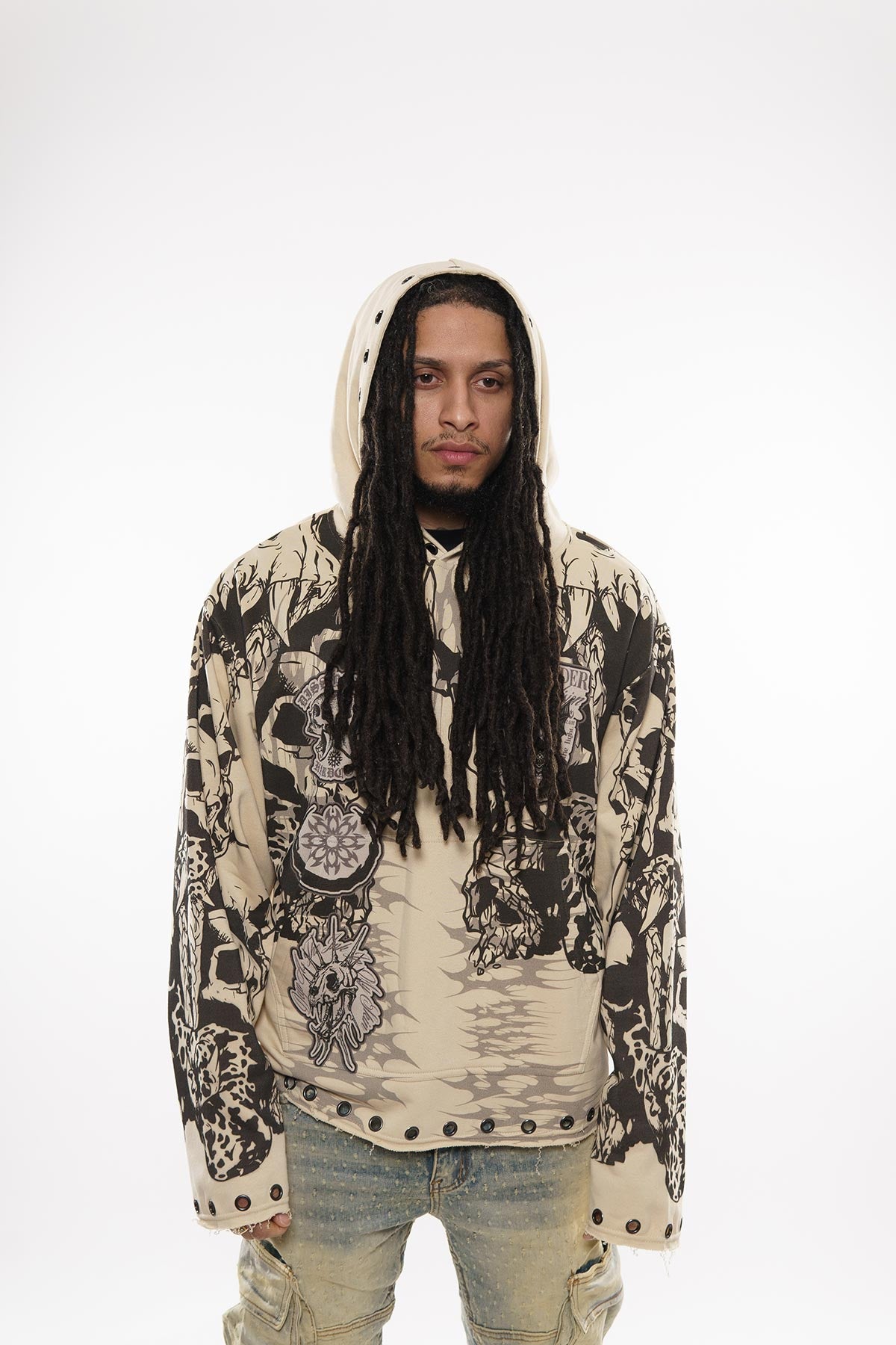 Have vision pull over hoodie Light Khaki by Dissorder - 3