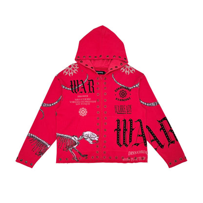 Glory of conquest zip up hoodie Red by Dissorder - 1