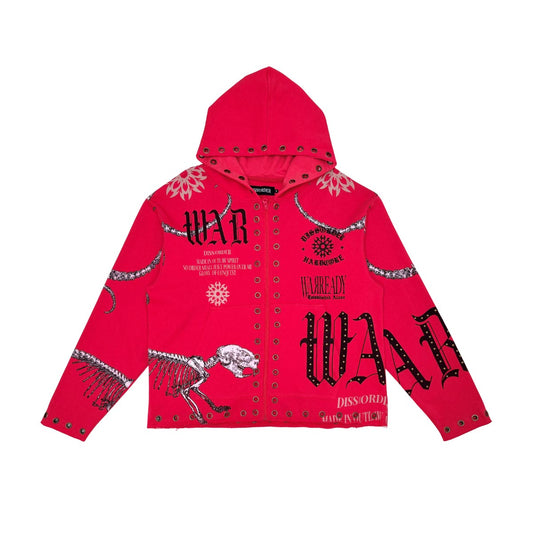 Glory of conquest zip up hoodie Red by Dissorder - 1