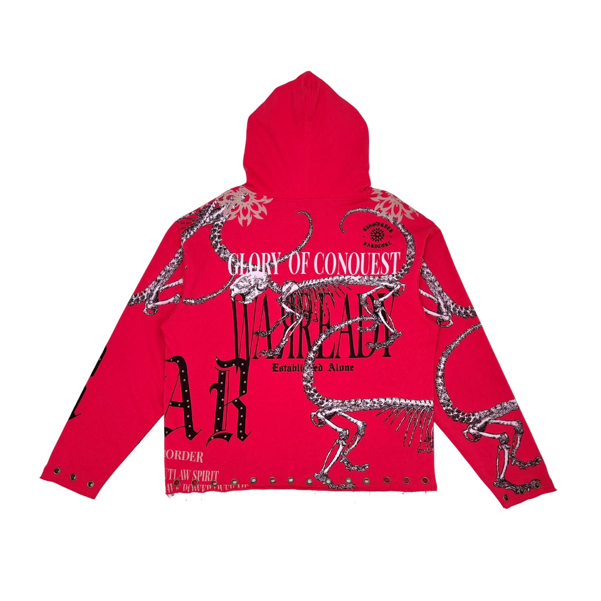 Glory of conquest zip up hoodie Red by Dissorder - 3