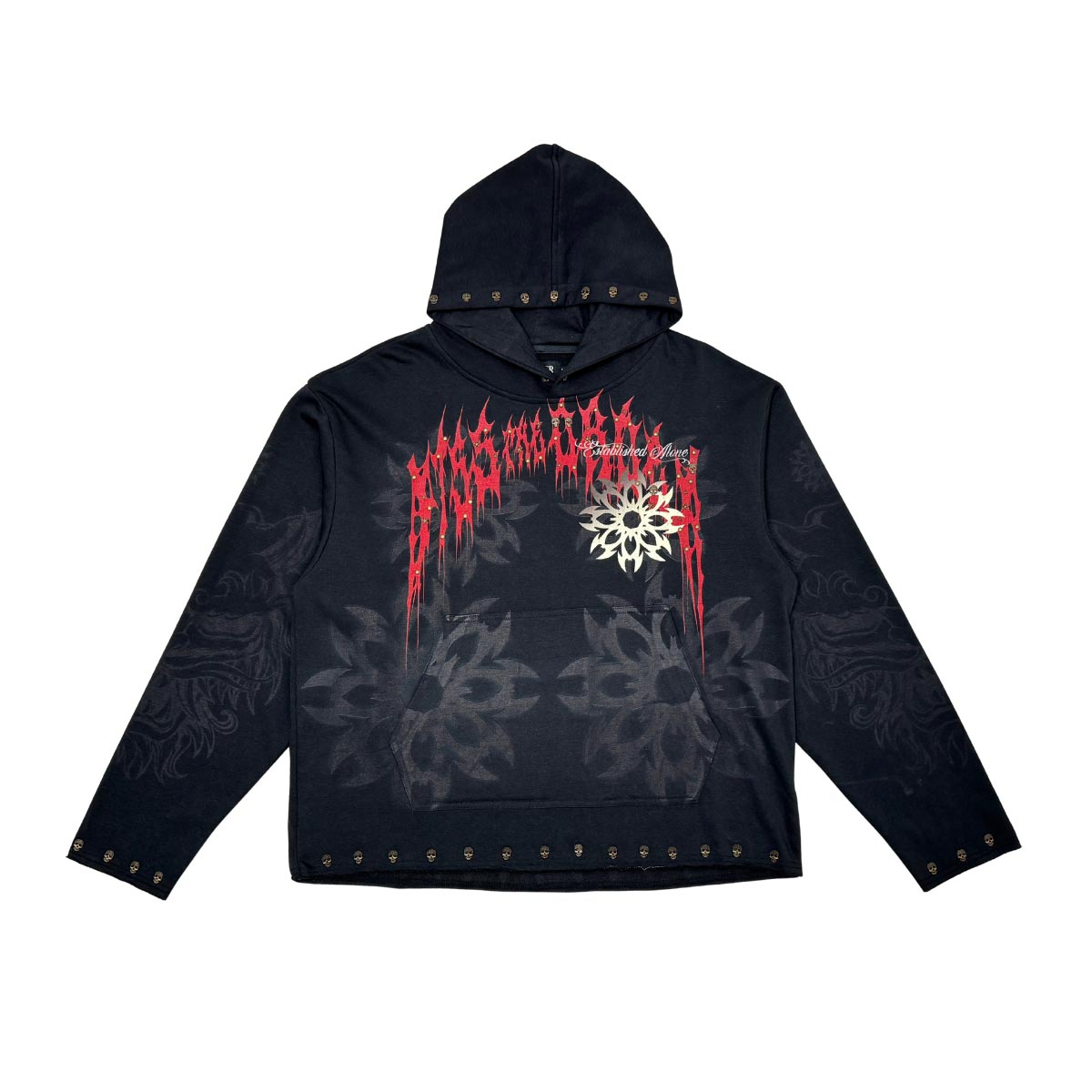 Guardian lion pull over hoodie Black by Dissorder - 1