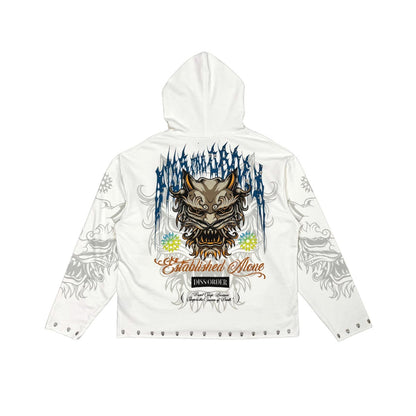 Guardian lion pull over hoodie Natural by Dissorder - 2