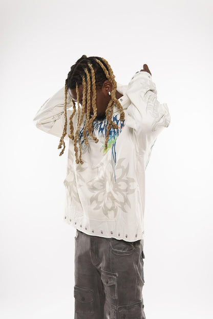 Guardian lion pull over hoodie Natural by Dissorder - 5