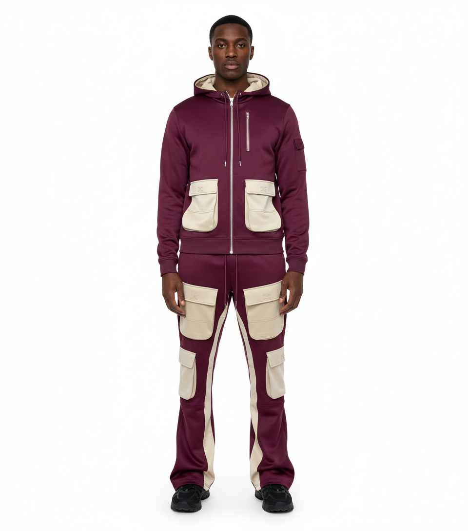 Two Tone Sweatsuit Set