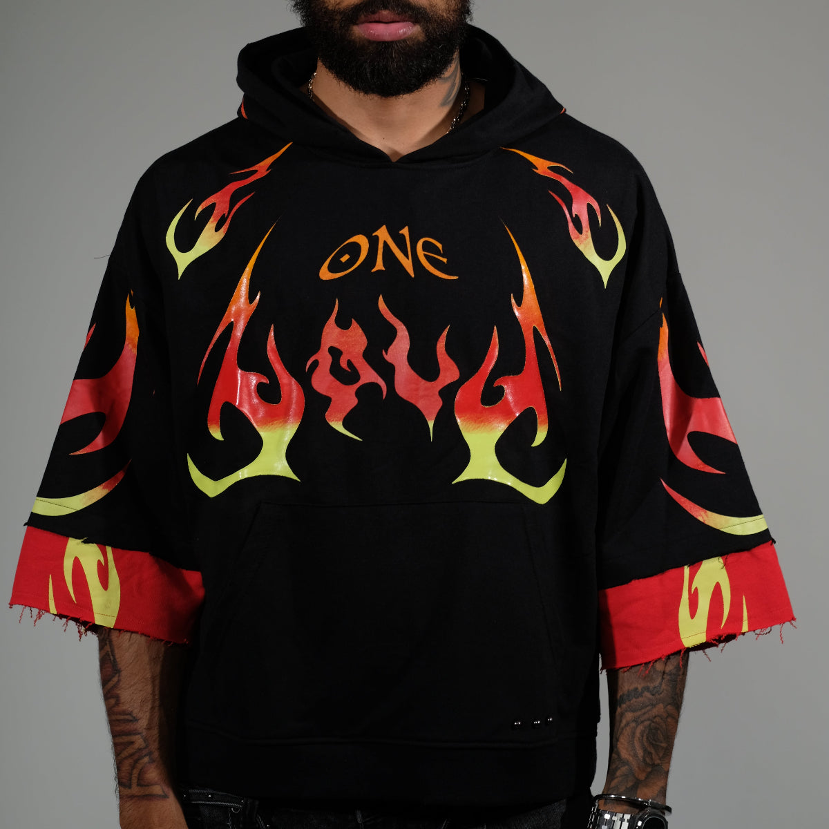 One love short sleeve hoodie