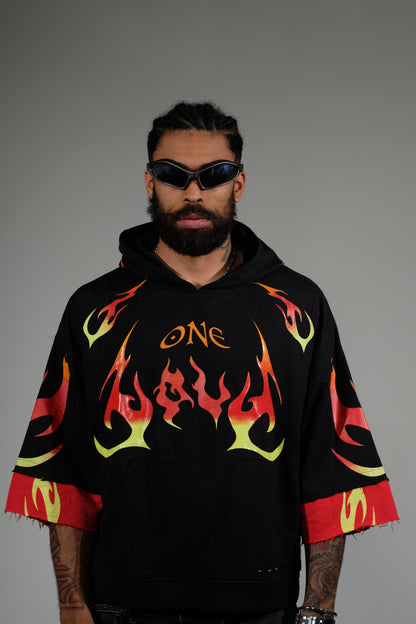 One love short sleeve hoodie