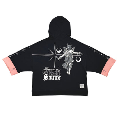 Beware short sleeve hoodie