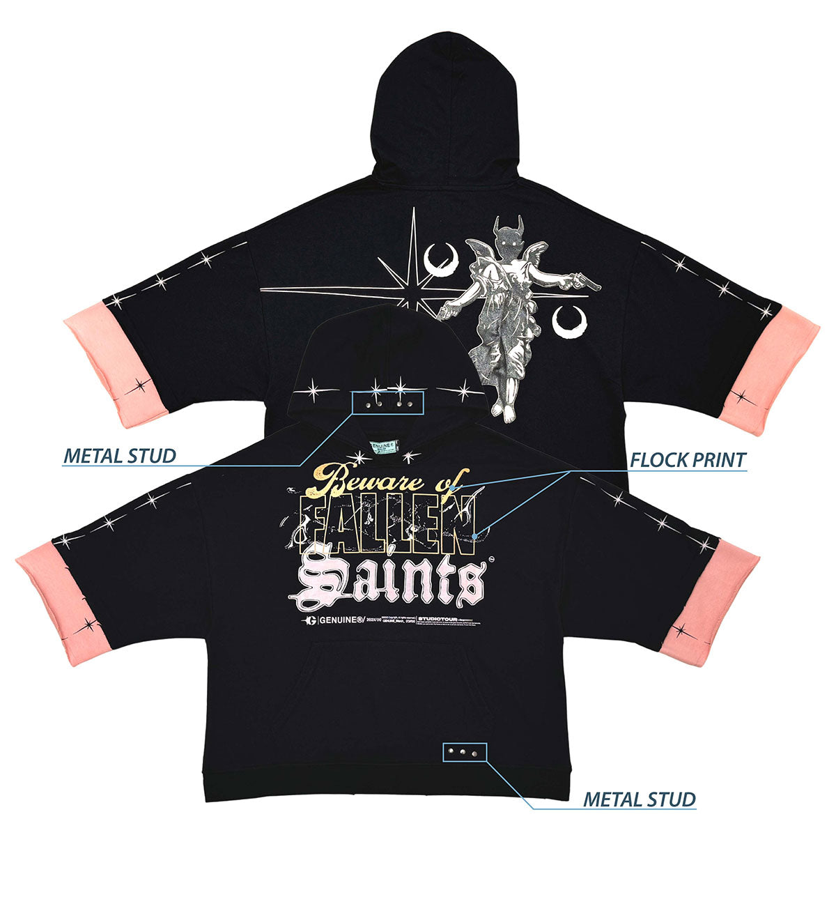 Beware short sleeve hoodie