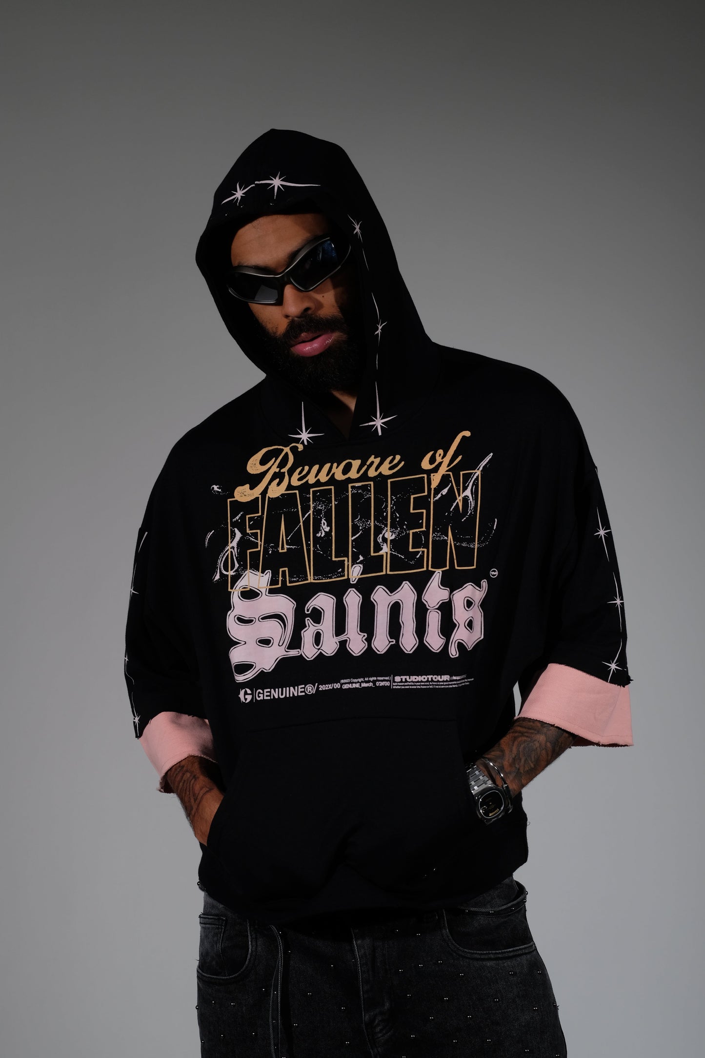 Beware short sleeve hoodie