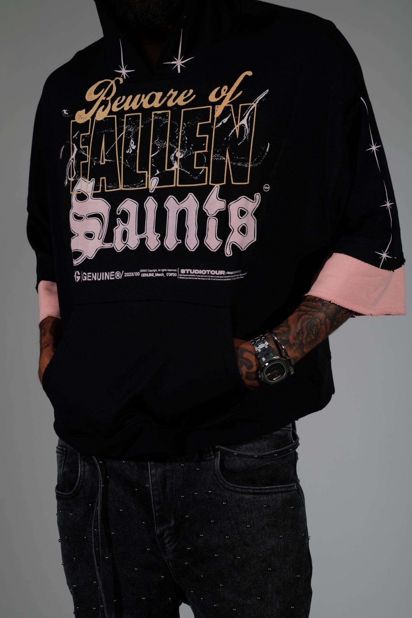 Beware short sleeve hoodie