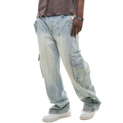 Baggy Denim Cargo Jeans