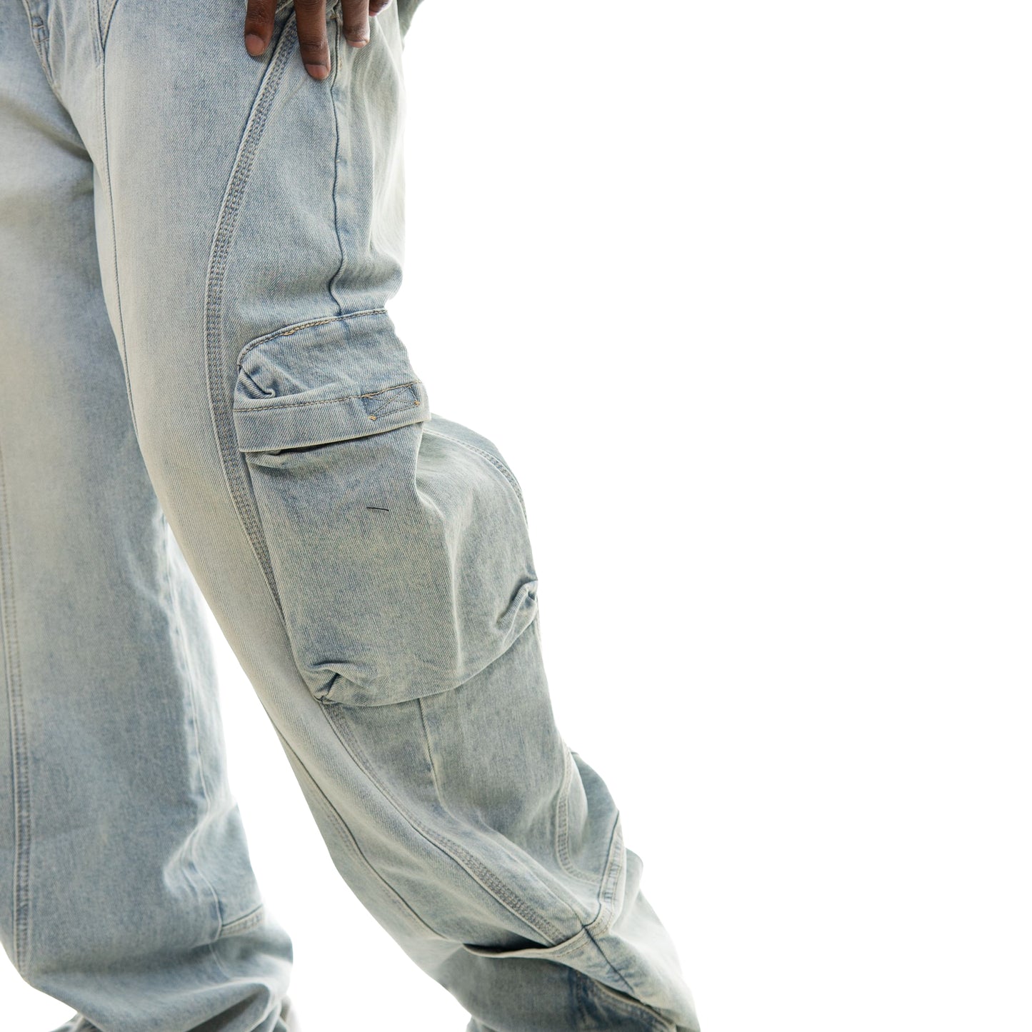 Baggy Denim Cargo Jeans