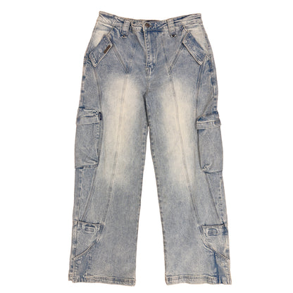 Baggy Denim Cargo Jeans