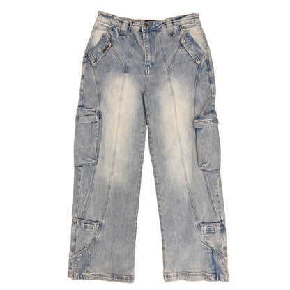 Baggy Denim Cargo Jeans