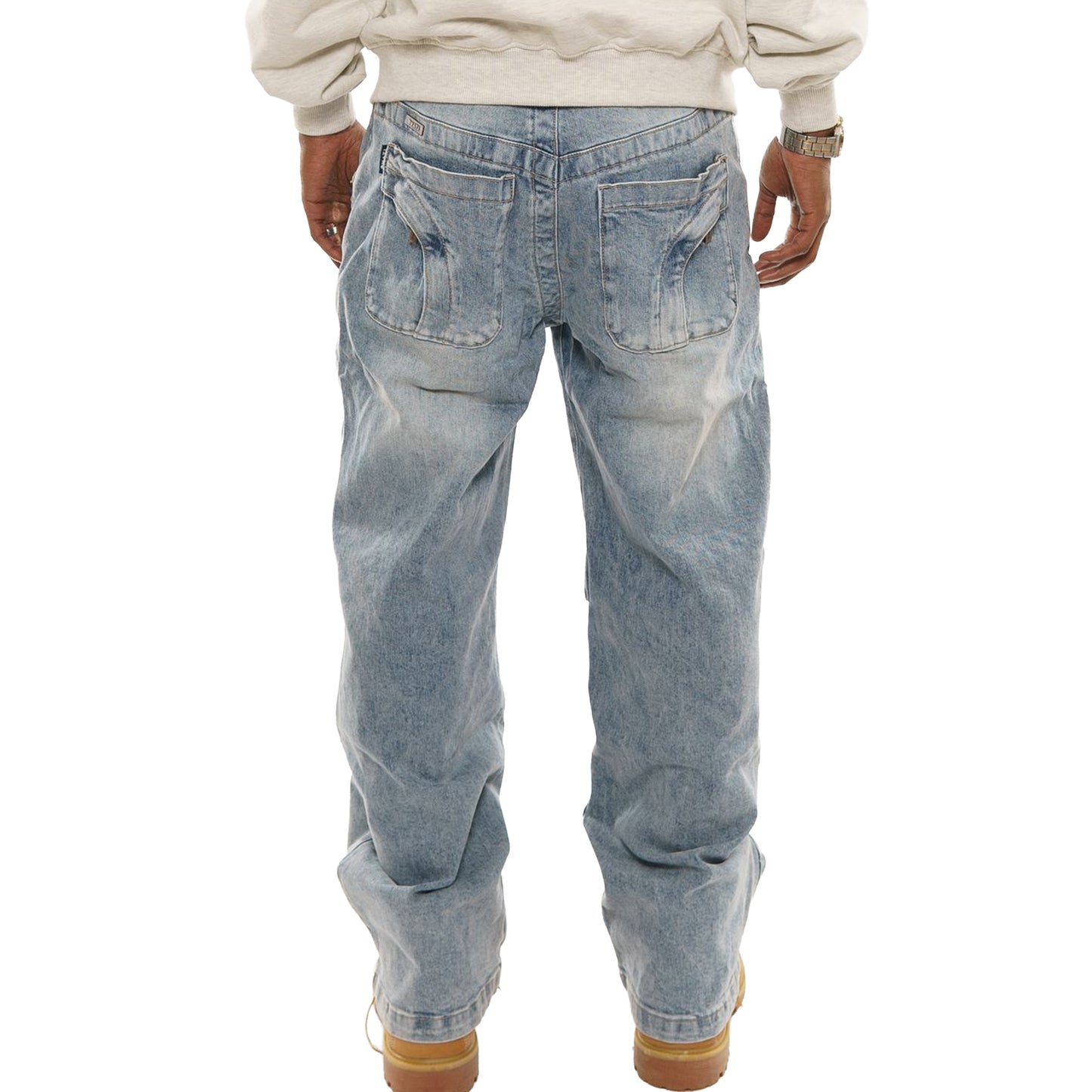 Baggy Round Pocket Denim Jeans
